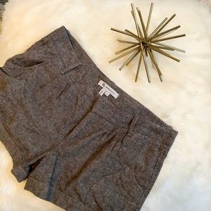 BCBG Brown Tweed Linen Shorts Made in Italy 6
